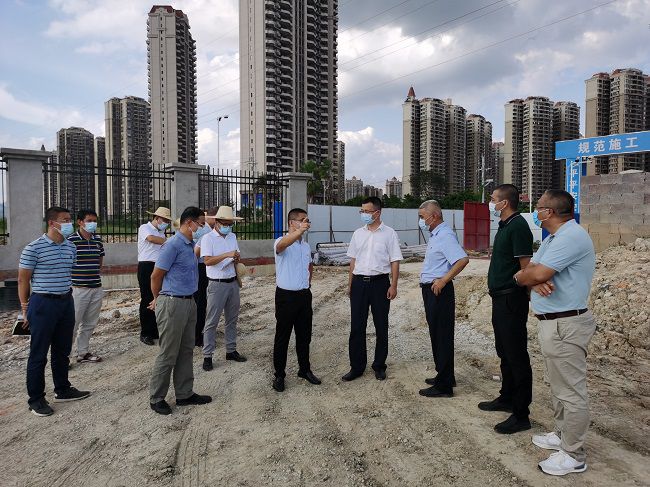 高鑫（右四）在项目现场。翁职信 摄（建图）.jpg