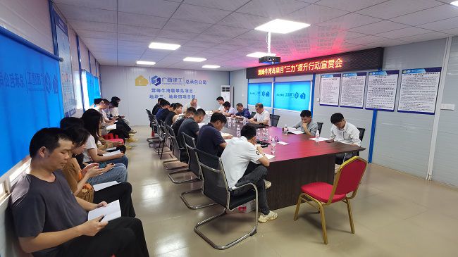 分公司党支部书记、副总经理胡海云深刻牛湾岛项目宣贯《“三力”提升行动》；平ㄊ 摄建图）.jpg